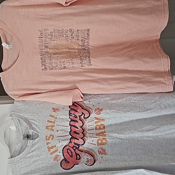 2 fall themed tees, Bella Canvas XL and Gildan 2XL, - Picture 2 of 15